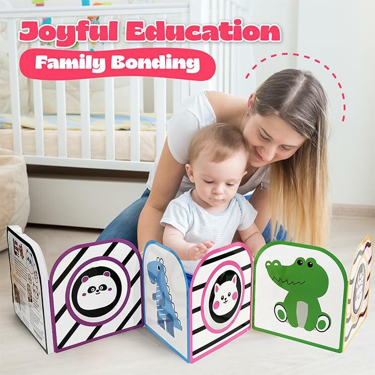 Lalala Baby Black White Sensory Toy with Mirror High Contrast Board Book