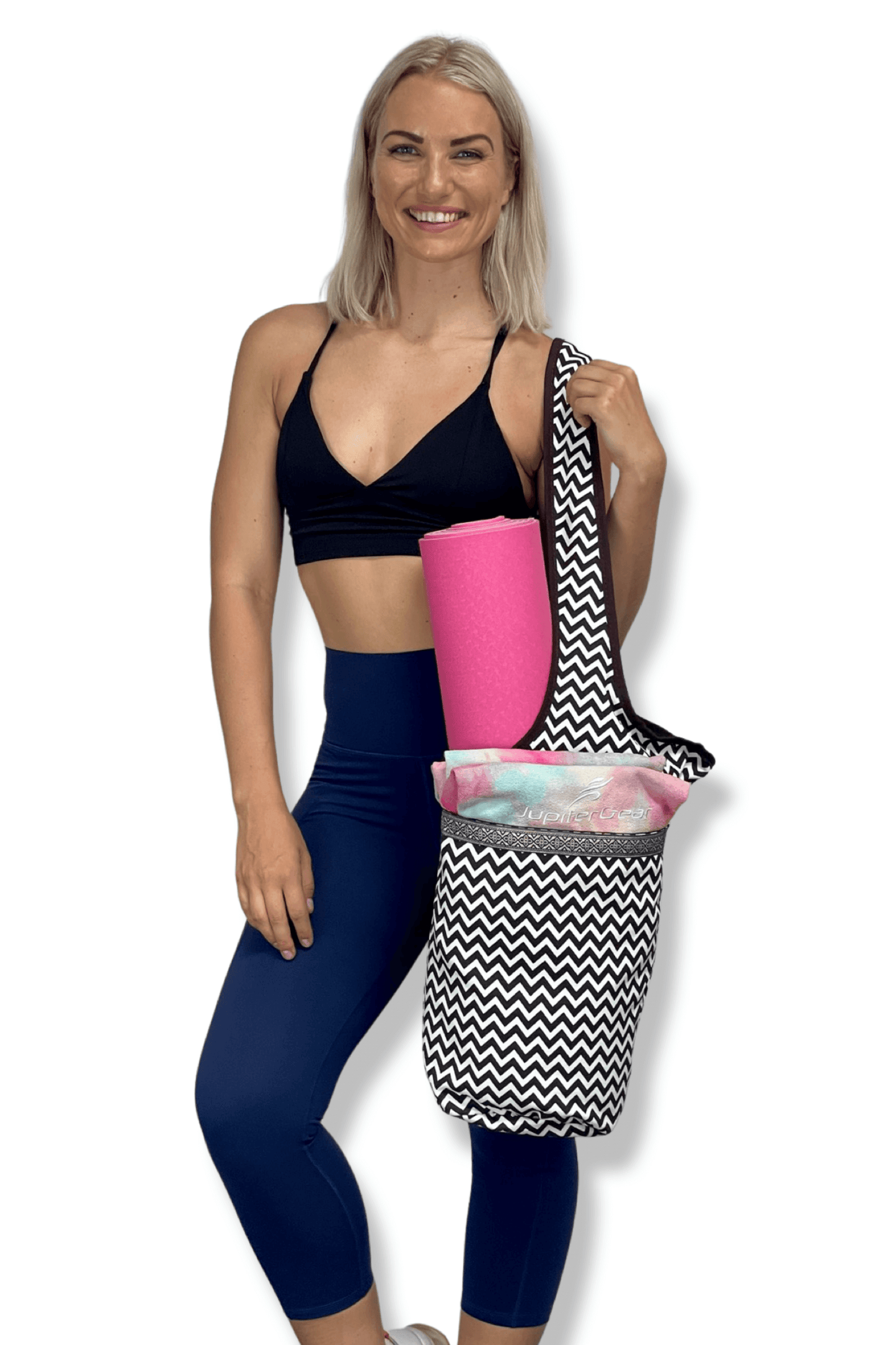 JupiterGear Yoga Mat Carrying Tote Bag with Large Pockets