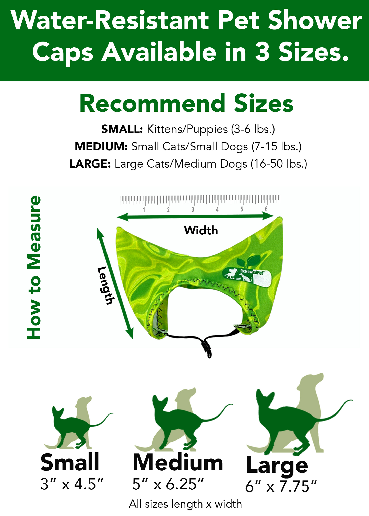 4-ALL PETS SHOWER / EAR / SUN CAP!